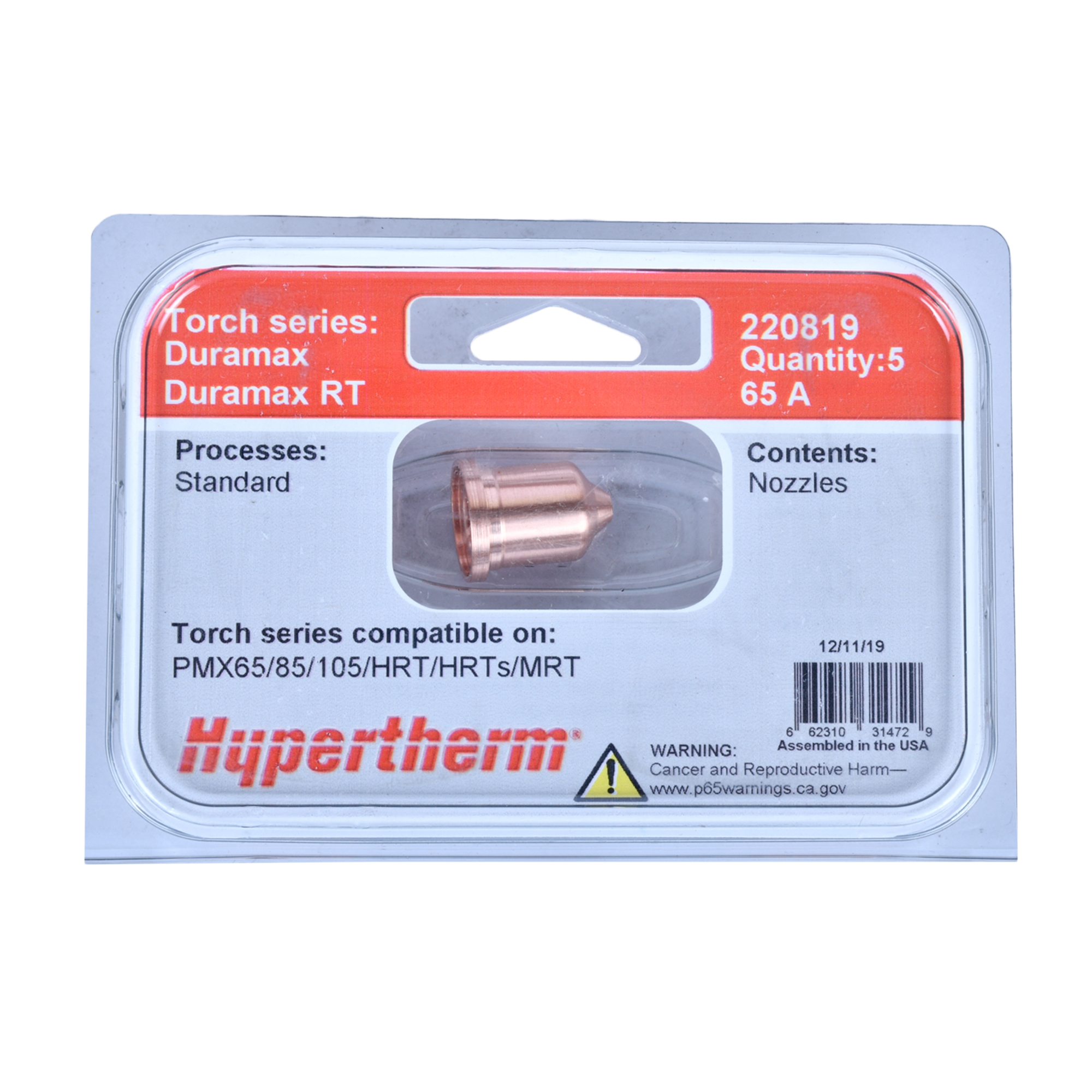 Hypertherm plasma consumable 220819