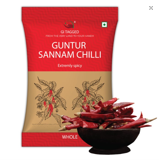 GiTAGGED Guntur Sannam Chilli (Whole) – 200gms