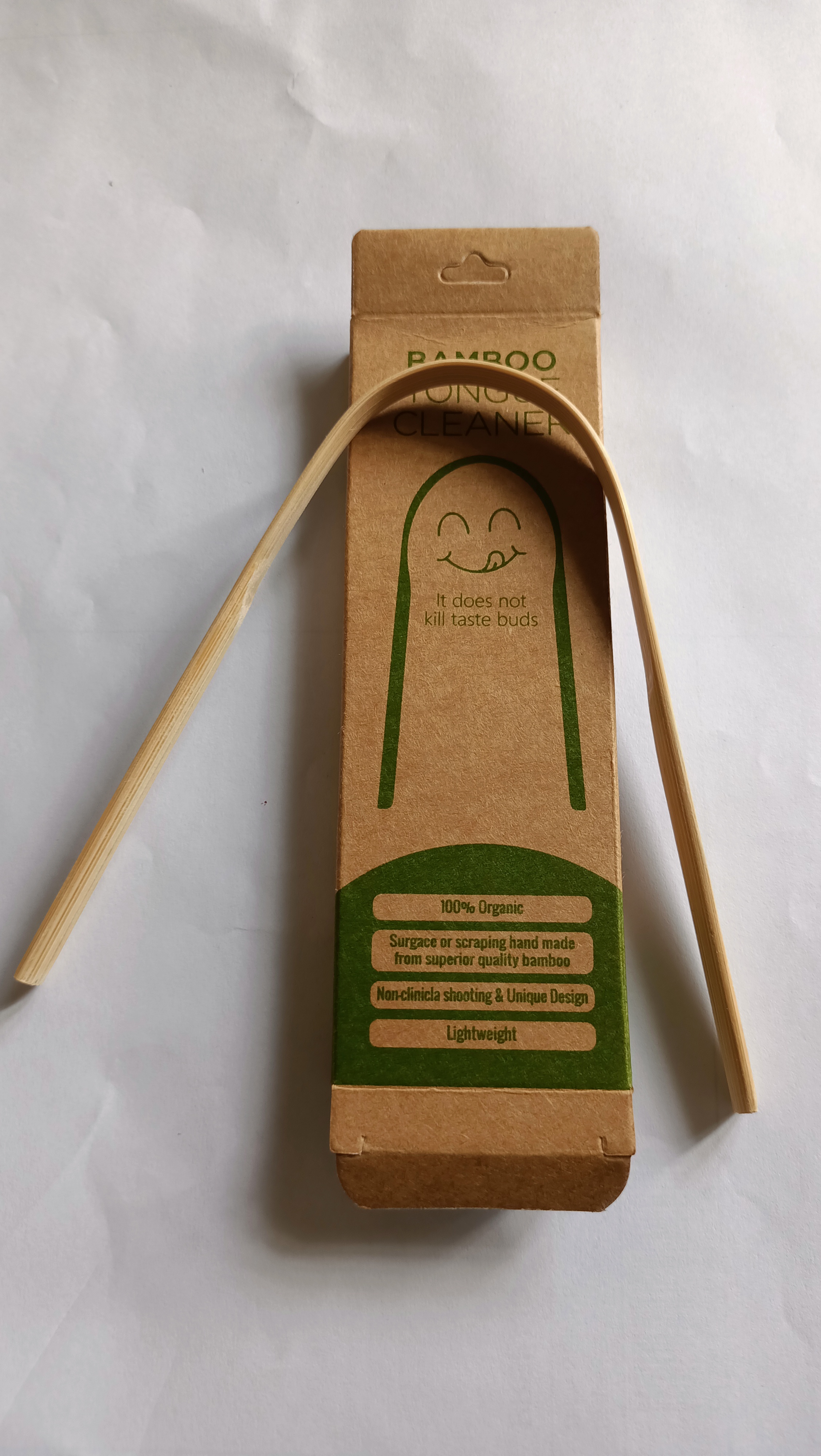 Bamboo tongue cleaner