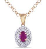 Burmese Ruby - Diamond Pendant Export in Delhi